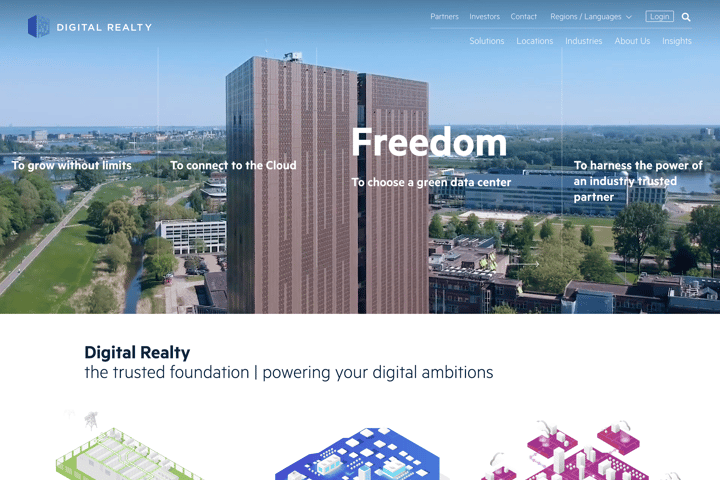 Digital Realty website preview